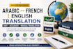 manually tranlate english,french and arabic