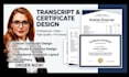design professional college, school, universities transcript and ged certificate