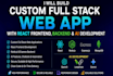 build custom full stack web app with react frontend backend ai development