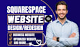 design squarespace website and redesign squarespace website