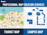 create a professional tourist map and campus map