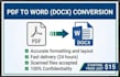 convert PDF to word excel with high accuracy