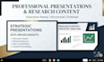 create professional presentations and research content
