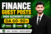 publish finance guest posts on high authority websites