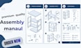 draw product manual illustration assembly instructions step by step illustration