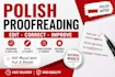 proofread,edit and improve your polish text