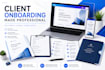 design editable canva onboarding packet, client welcome guide and business templ