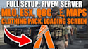 setup custom fivem server with mlo, esx, qb, maps, loading screen, clothing pack