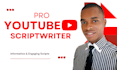 write engaging youtube video scripts as your creative script writer