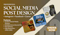 design professional social media posts for instagram and facebook