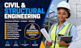 do structural analysis design drafting of civil structures for construction