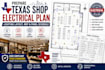 prepare texas shop electrical plan, lighting layout , mep and panel schedule