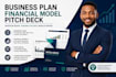 create a business plan, financial model, pitch deck and fundraising strategy