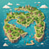 create event, tourist, and fantasy map illustration