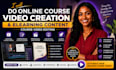 do online course video creation, elearning course content,course video editing