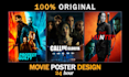 design unique movie poster, film poster and game posters