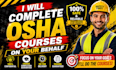 osha 8, 10, 30, and 40 hour courses