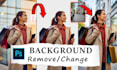 remove, change backgrounds, mask hairs and retouch products