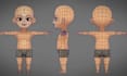 create low poly 3d game characters with rigging textures and game ready topology