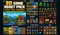 create custom 2d game environment asset pack tileset props icons pixel art asset