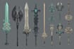 create weapon design and illustration