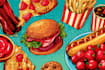 food pop art illustrations