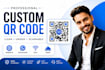 create custom qr code design with logo and email signature