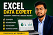 clean, format, merge, split excel data