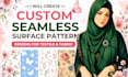 create custom seamless surface patterns for fabric and textile