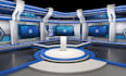 design 3d TV studios, broadcast studios, news studios and media spaces