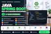 develop java spring boot rest API and backend applications