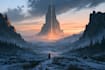 digital landscape illustration or background