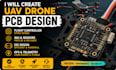 create uav drone pcb, flight controller, imu, stm32, esc, gps and telemetry