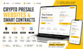 build crypto presale website, smart contract, token integration, web3 wallet ico