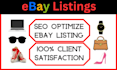 do ebay product listing, ebay SEO listing, ebay listing