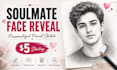 create a personalized soulmate face reveal sketch
