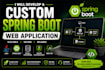 develop a custom spring boot web application