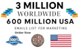 send 10,000 verified email addresses