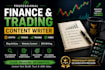 write engaging finance, trading and crypto content