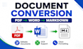convert PDF documents into editable word or markdown files