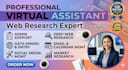do professional web research and virtual assistant copy paste work
