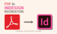 recreate your PDF into a fully editable adobe indesign file
