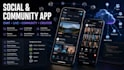develop social media community app chat feed live streaming flutter react native