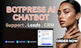 build botpress ai chatbot for website support and lead capture