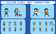 create custom pixel art characters and game assets