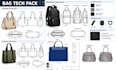 design professional bag tech pack for backpack, handbag and tote