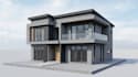 do realistic 3d house model exterior for printing, animation and rendering