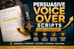write persuasive voice over scripts for video ads