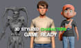 sculpt stylized 3d character models for game and animation