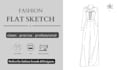 create professional fashion flat sketches technical drawings